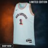 San Antonio Spurs Nike City Edition Swingman Jersey - Blue Victor Wembanyama Youth