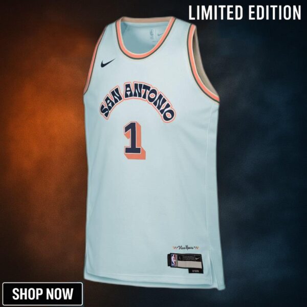 San Antonio Spurs Nike City Edition Swingman Jersey - Blue Victor Wembanyama Youth