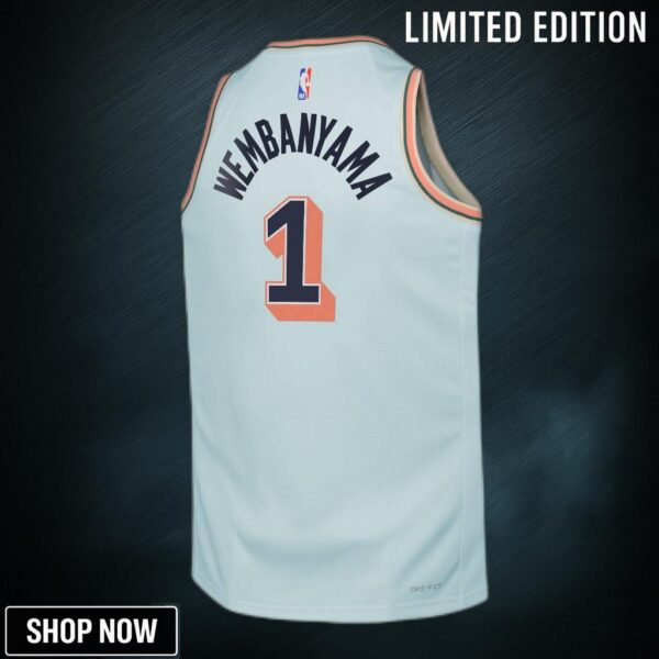 San Antonio Spurs Nike City Edition Swingman Jersey - Blue Victor Wembanyama Youth