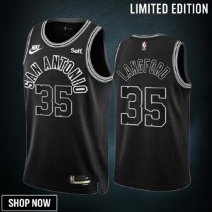 San Antonio Spurs Romeo Langford 35 -23 Classic Edition Black Jersey