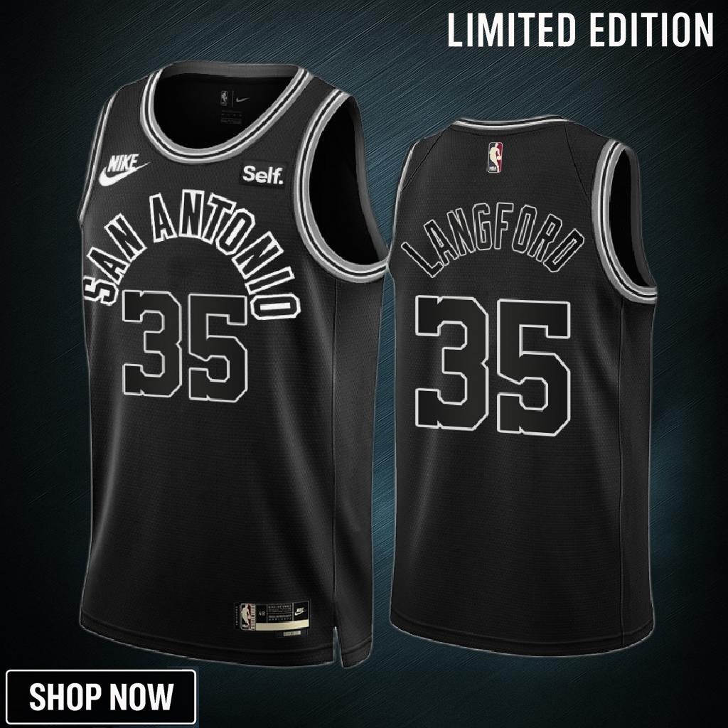 San Antonio Spurs Romeo Langford 35 -23 Classic Edition Black Jersey