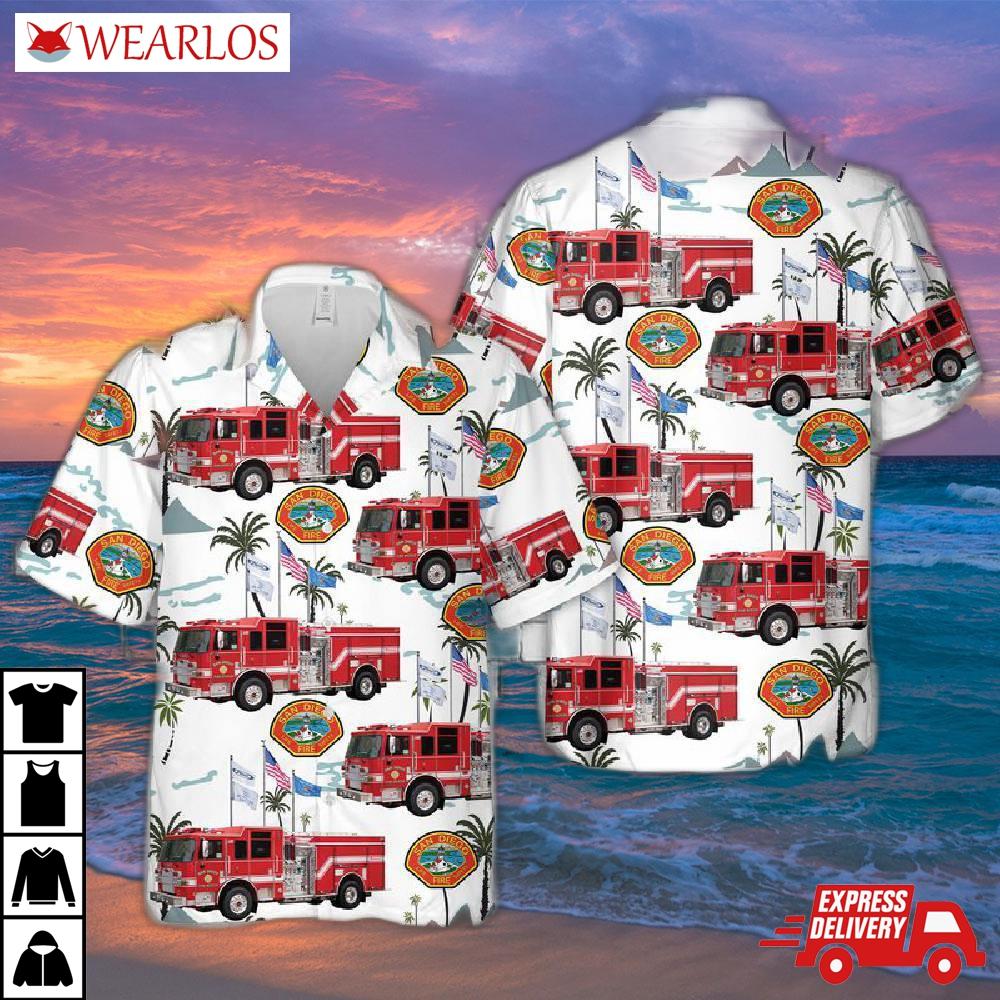 San Diego Fire Department Hawaiian Shirt