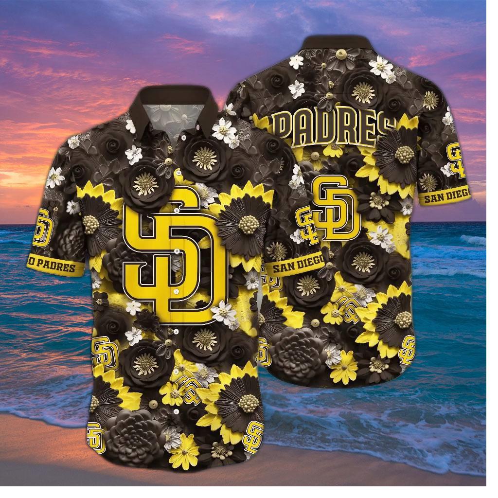 San Diego Padres Floral Dynasty Hawaiian Shirt