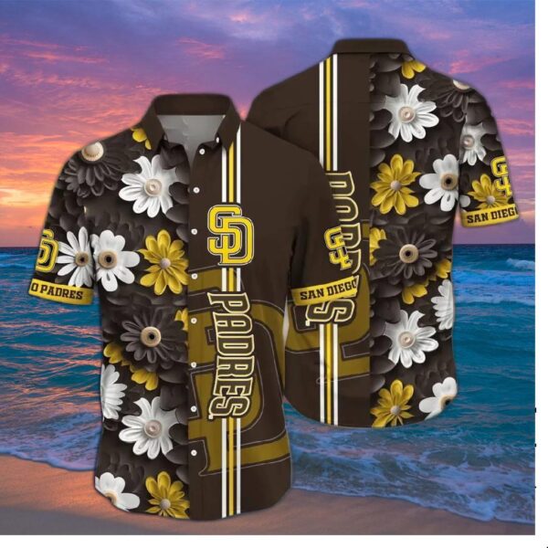 San Diego Padres Floral Fusion Hawaiian Shirt