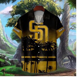 San Diego Padres Golden Palms Hawaiian Shirt
