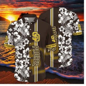 San Diego Padres Hibiscus Breeze Hawaiian Shirt