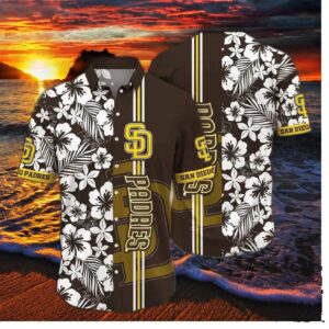 San Diego Padres Hibiscus Harmony Hawaiian Shirt