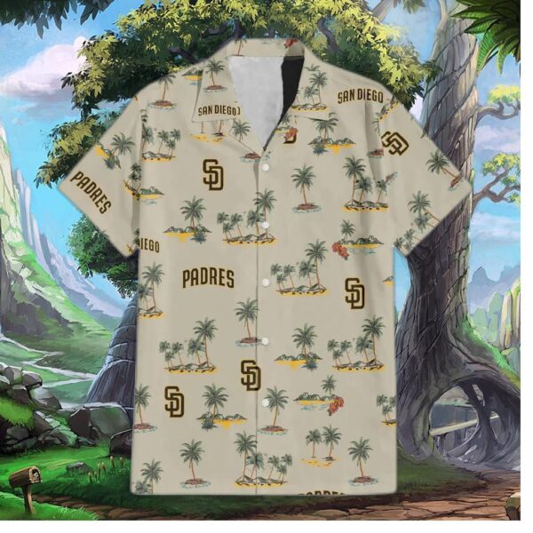 San Diego Padres Island Palms Hawaiian Shirt