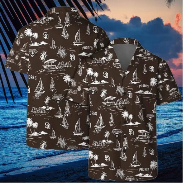 San Diego Padres Island Sail Hawaiian Shirt