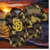 San Diego Padres Midnight Tropics Hawaiian Shirt