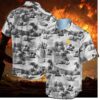 San Diego Padres Monochrome Tropics Hawaiian Shirt