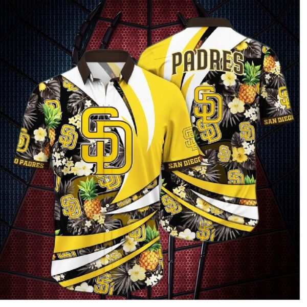 San Diego Padres Pineapple Wave Hawaiian Shirt