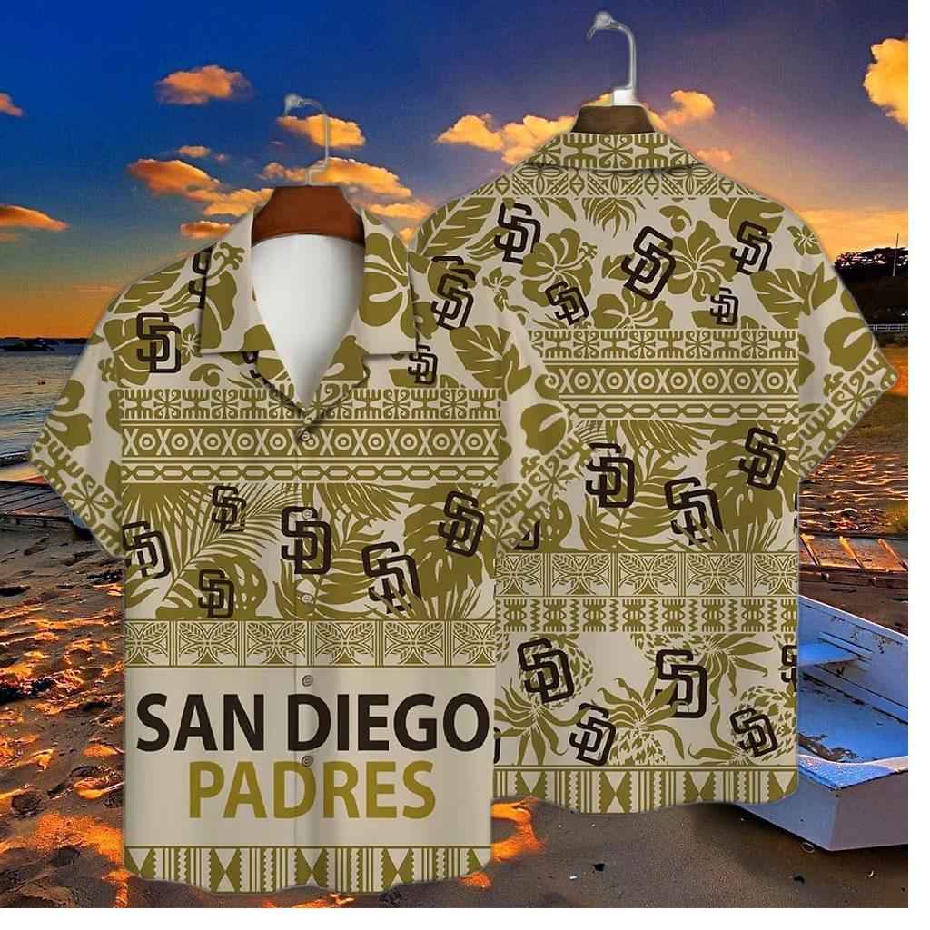 San Diego Padres Tribal Breeze Hawaiian Shirt