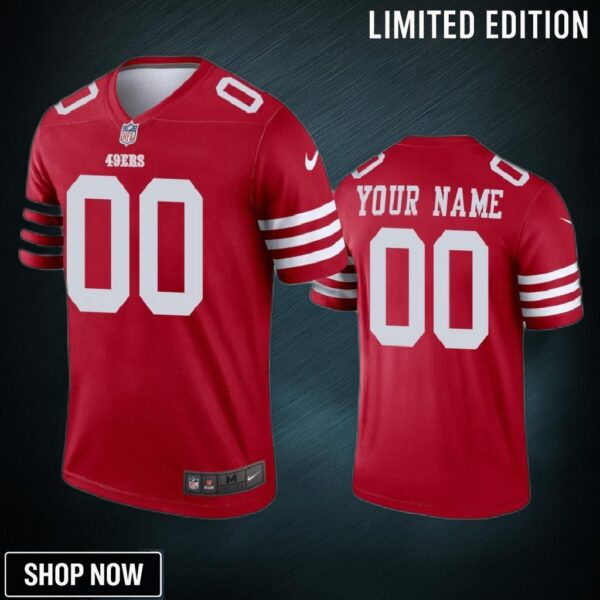 San Francisco 49ers 00 Custom -23 Legend Scarlet Jersey - Men's