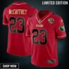 San Francisco 49ers #23 Christian Mccaffrey Red Gold 75 Anniversary Patch Limited Jersey