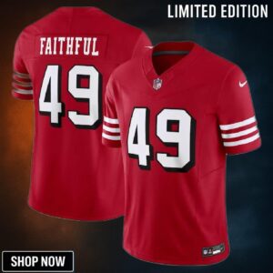 San Francisco 49ers #49 The Faithful Alternate Vapor Fuse Limited Jersey - Scarlet