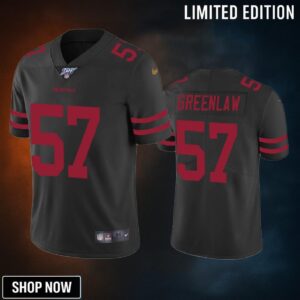 San Francisco 49ers Dre Greenlaw Black 100th Season Vapor Limited Jersey