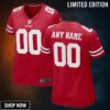 San Francisco 49ers Womens Custom Game Jersey Scarlet Jerseys Nfl