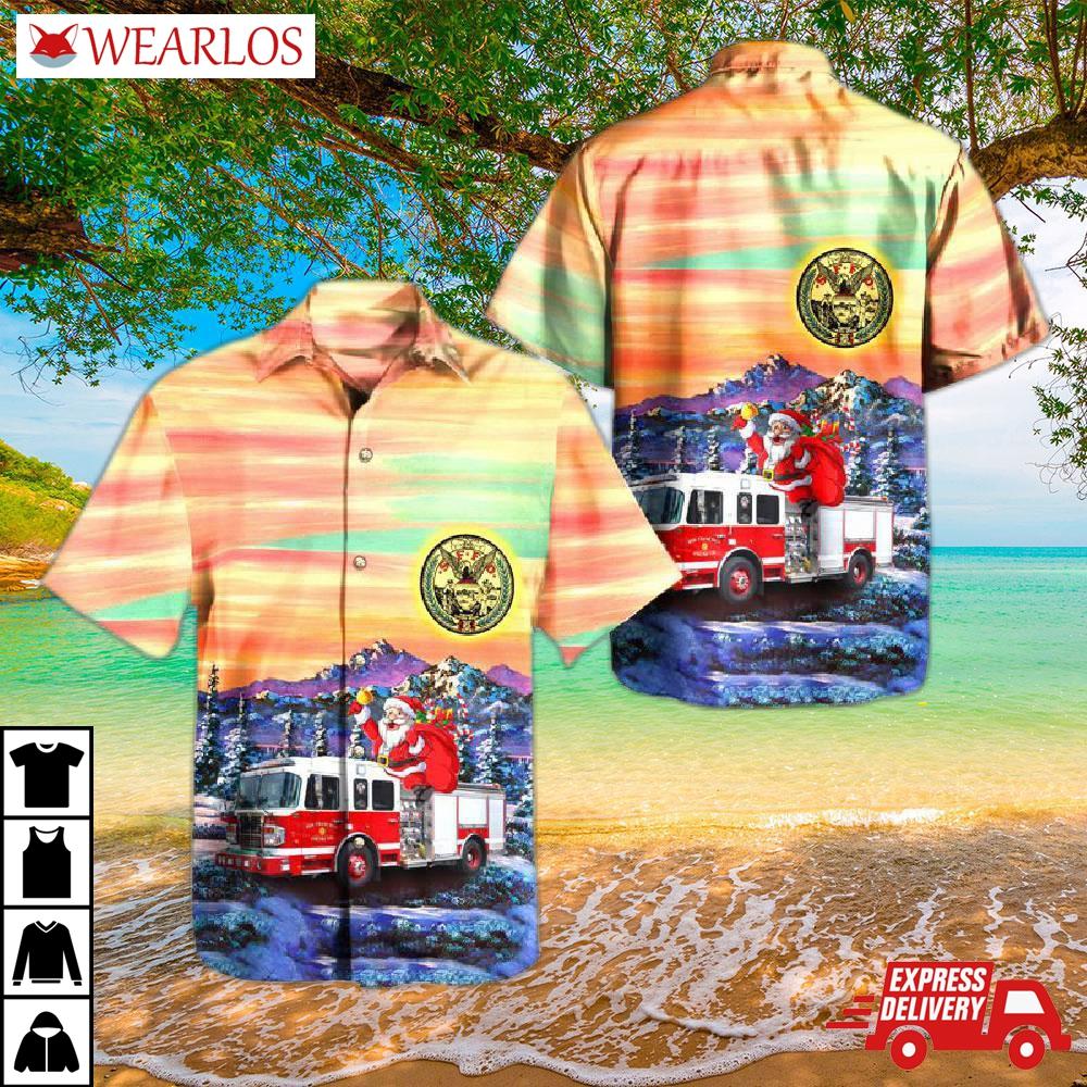 San Francisco Fire Department (sffd) Engine Christmas Hawaiian Shirt