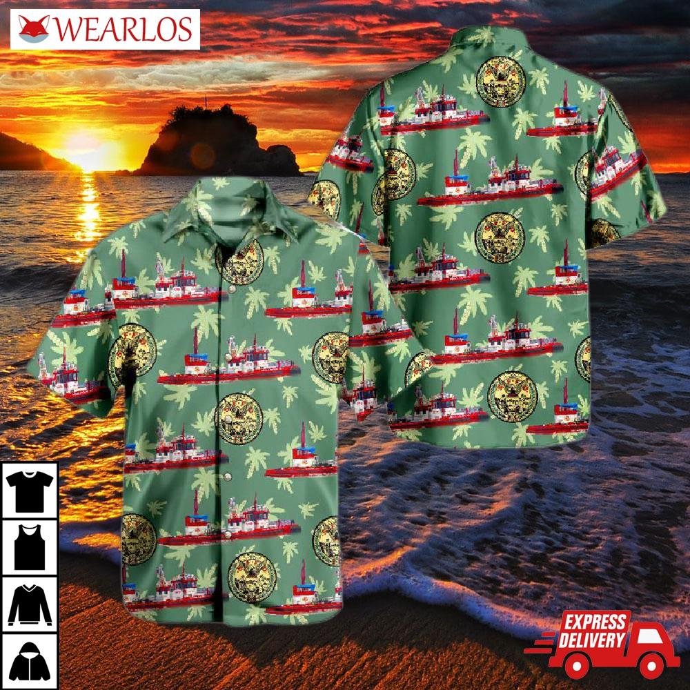 San Francisco Fire Department (sffd) Fireboat Phoenix Hawaiian Shirt