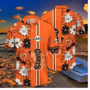 San Francisco Giants Bold Floral Hawaiian Shirt