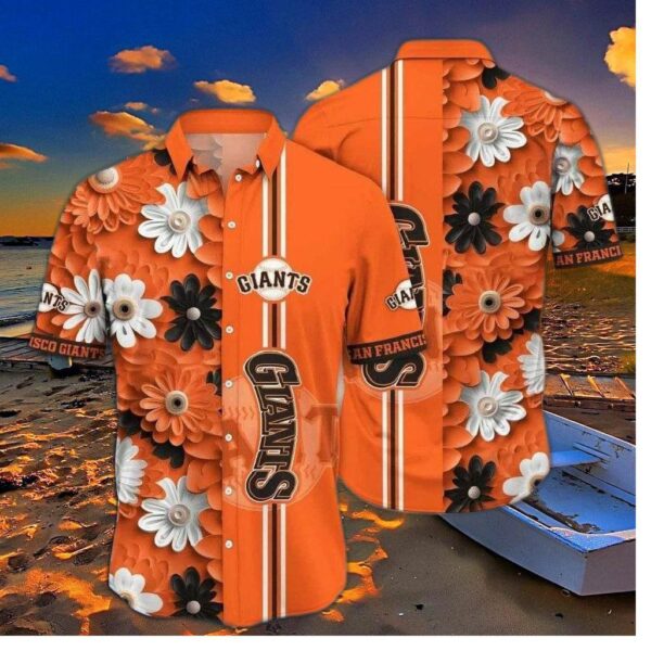 San Francisco Giants Bold Floral Hawaiian Shirt