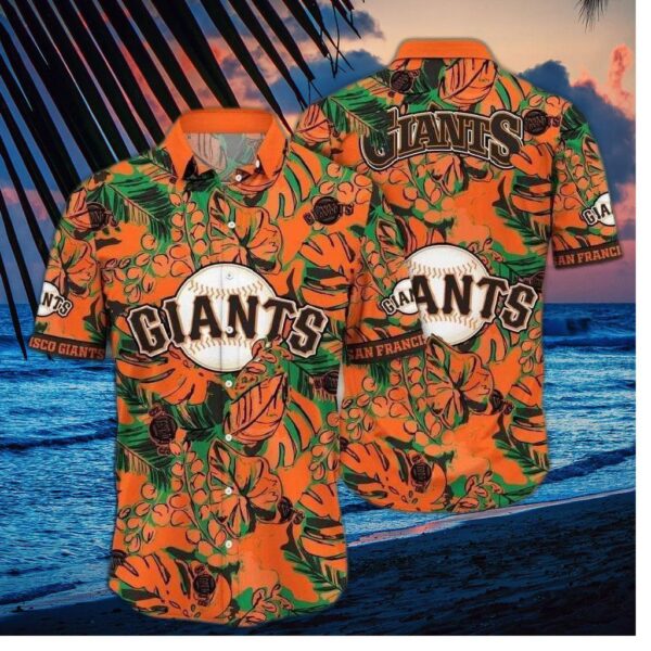 San Francisco Giants Botanical Burst Hawaiian Shirt