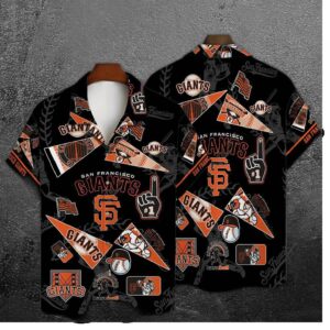 San Francisco Giants Fan Patch Collage Hawaiian Shirt