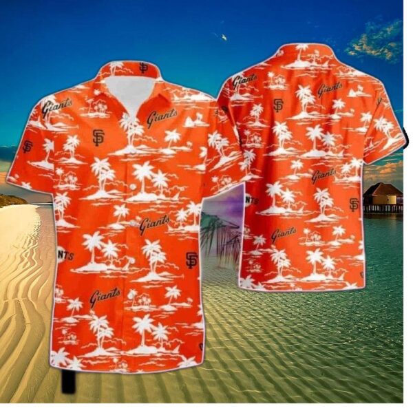 San Francisco Giants Island Palm Hawaiian Shirt