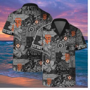 San Francisco Giants Patchwork Heritage Hawaiian Shirt