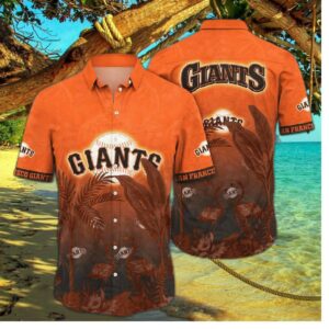 San Francisco Giants Sunset Flamingo Hawaiian Shirt