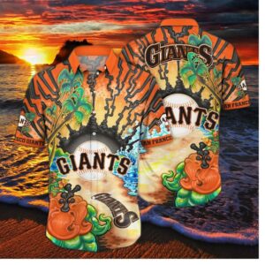 San Francisco Giants Sunset Wave Hawaiian Shirt