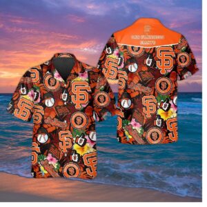 San Francisco Giants Tropical Logo Collage Hawaiian Shirt