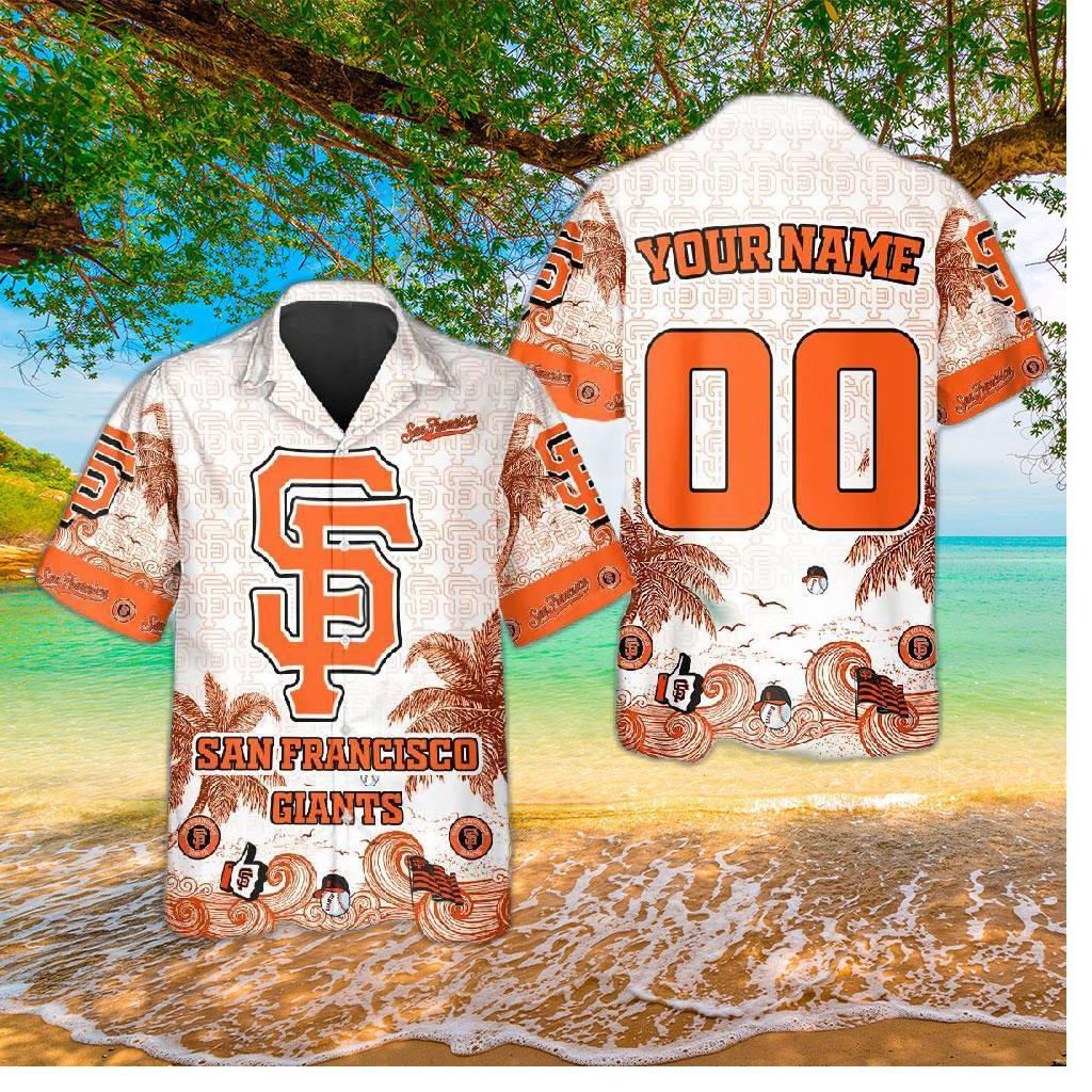 San Francisco Giants Tropical Palm Wave Hawaiian Shirt
