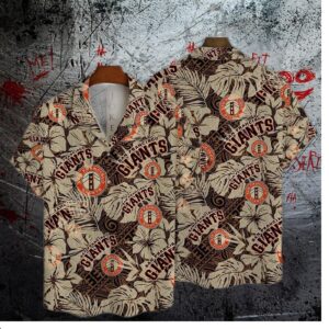 San Francisco Giants Vintage Palm Hawaiian Shirt