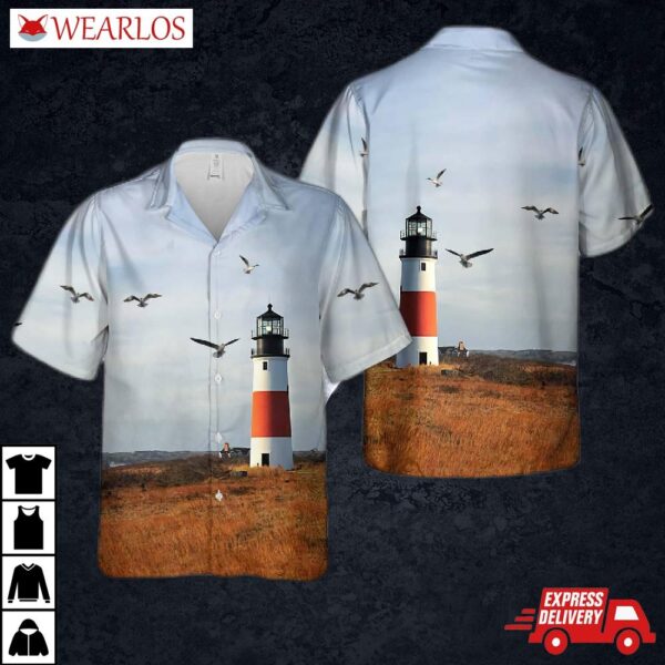 Sankaty Light Lighthouse, Nantucket, Massachusetts Hawaiian Shirt