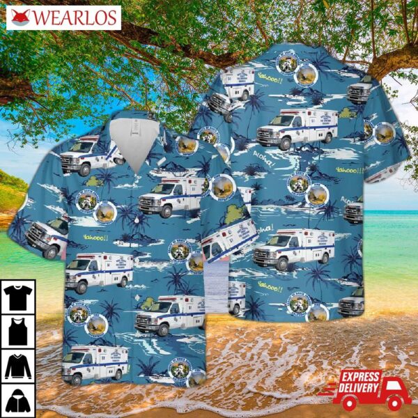 Santa Barbara County Fire Department Paramedic Hawaiian Shirt