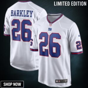 Saquon Barkley 26 New York Giants Alternate Game Jersey - White