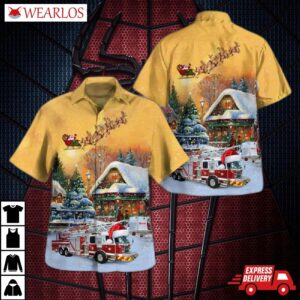 Sarasota, Florida, Sarasota County Fire Department Christmas Hawaiian Shirt