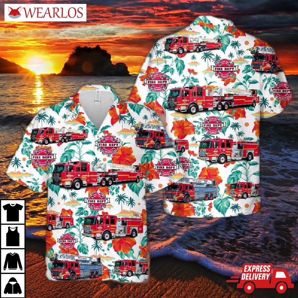 Seattle Fire Department Hawaiian Shirt