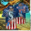 Seattle Mariners 4th Of July Red White Hawaiian Shirt