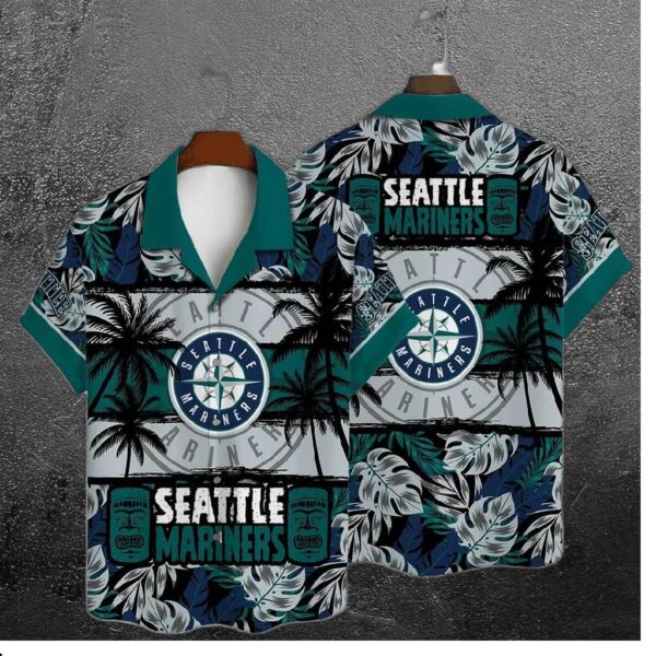 Seattle Mariners Sunset Shores Hawaiian Shirt