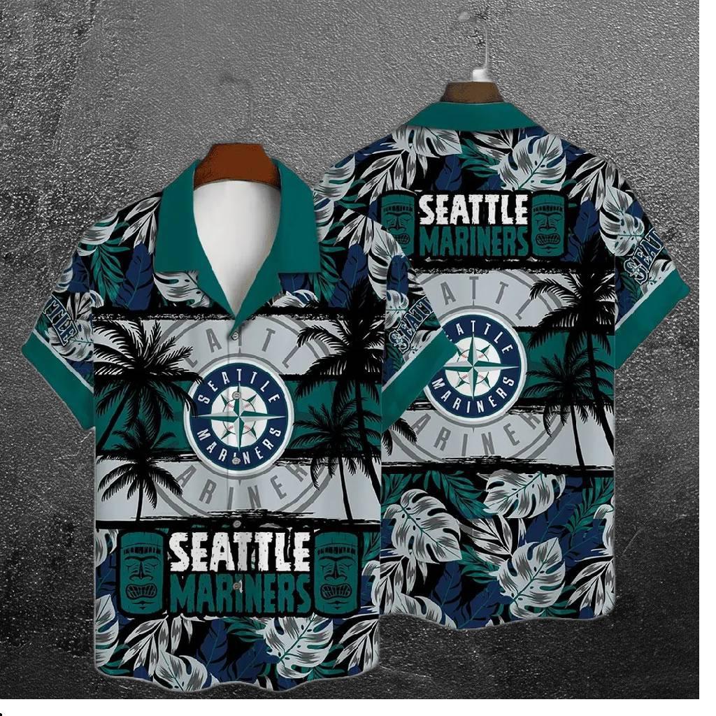 Seattle Mariners Sunset Shores Hawaiian Shirt