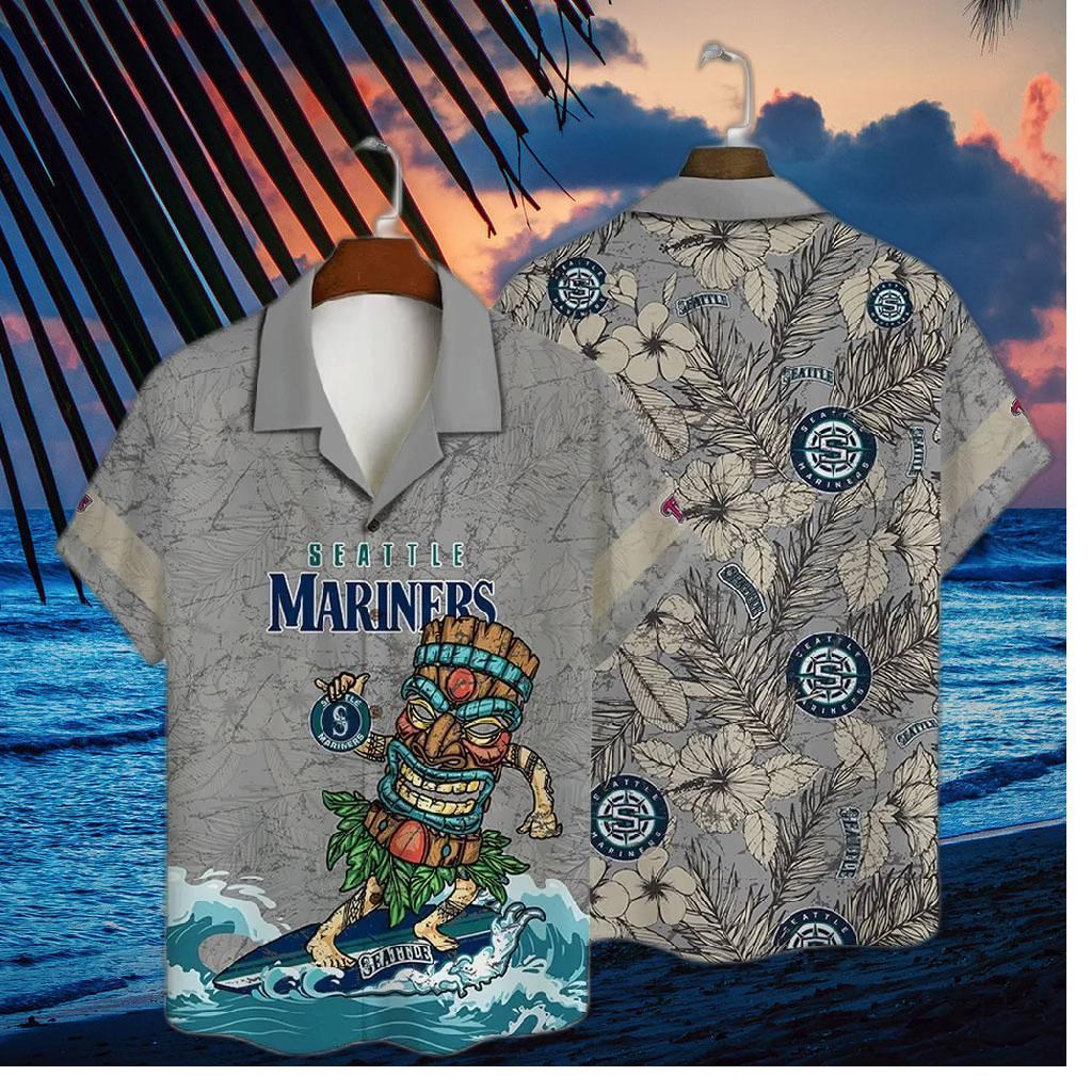 Seattle Mariners Wave Crest Hawaiian Shirt