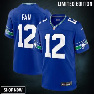 Seattle Seahawks #12th Fan Nike Throwback Player Game Jersey - Royal