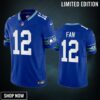 Seattle Seahawks 12th Fan Royal Fuse Vapor Limited Throwback Stitched Jersey