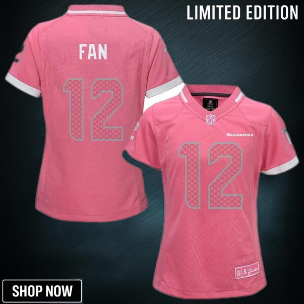 Seattle Seahawks Girls Bubble Gum Jersey - Pink Nfl