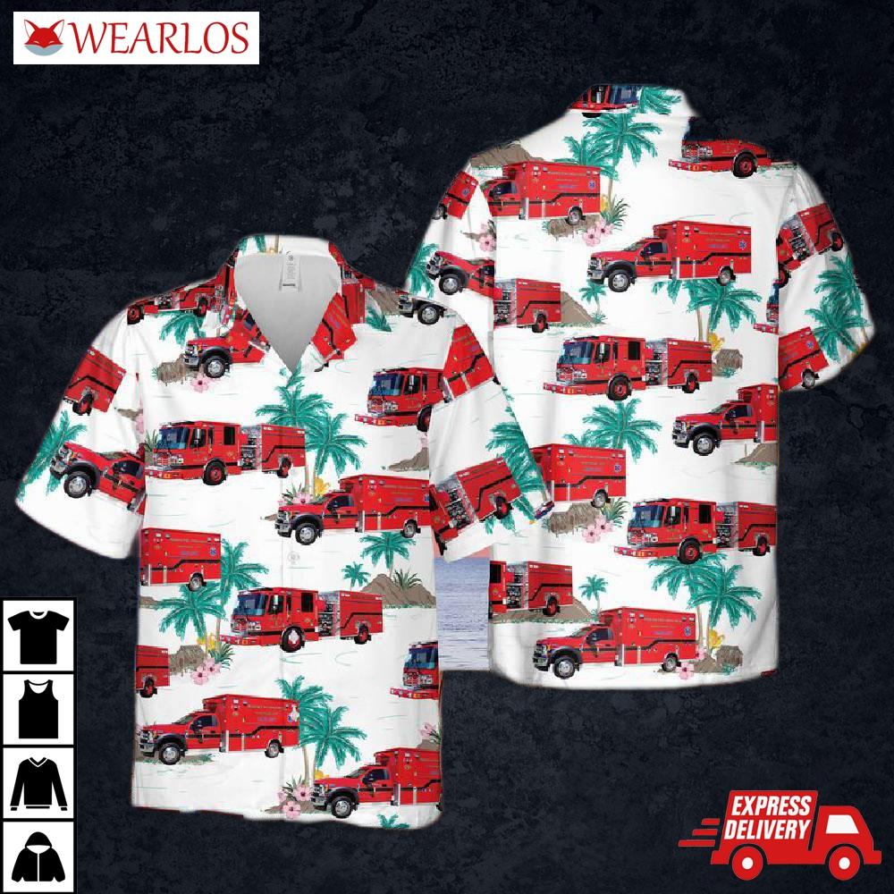 Seekonk Massachusetts Fire Department Hawaiian Shirt