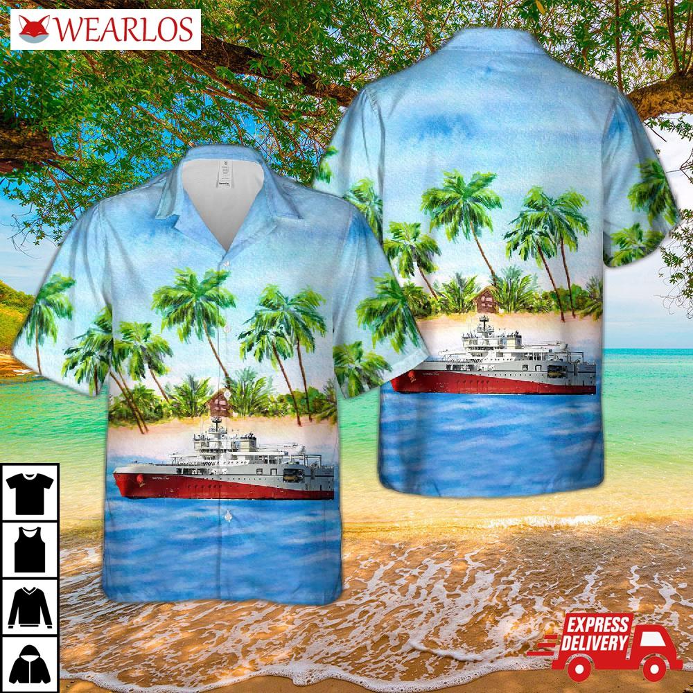 Seismic Vessels Ramform Titan Ship Hawaiian Shirt