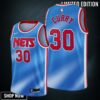 Seth Curry 30 Brooklyn Nets Classic Edition Blue Jersey Diamond Badge - Men